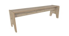 Uilenbank 150 cm grey craft oak Tangara Groothandel voor de Kinderopvang Kinderdagverblijfinrichting